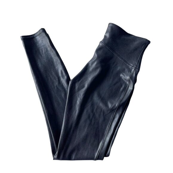 Spanx SPANXshape Women’s Sz M Faux Leather Black Pull On Leggings - Picture 9 of 9